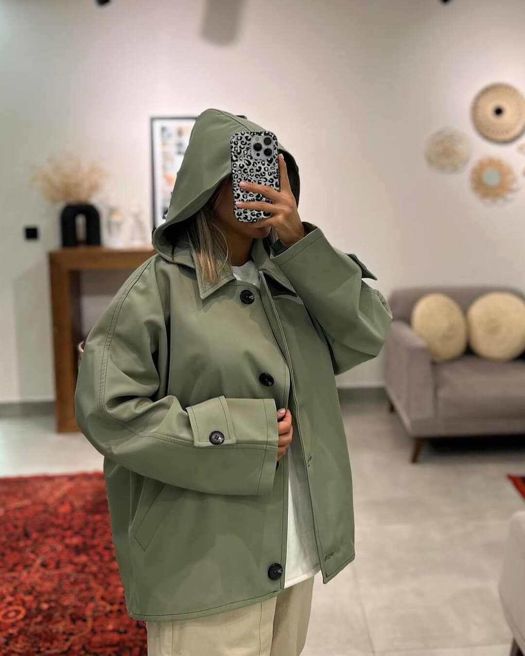 Julia Hooded Trench Coat
