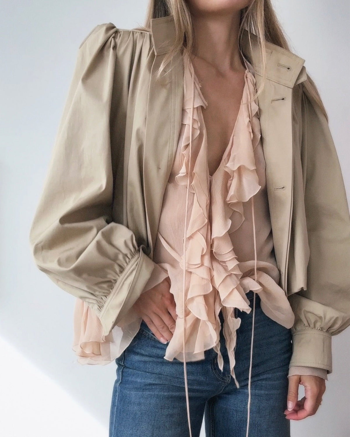 Karina Cropped Pleated Jacket