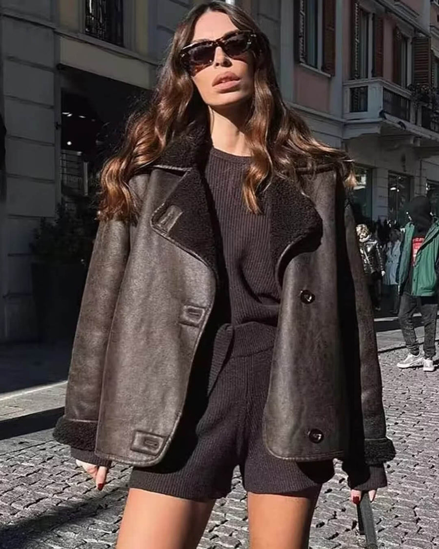 Laila Faux Leather Jacket