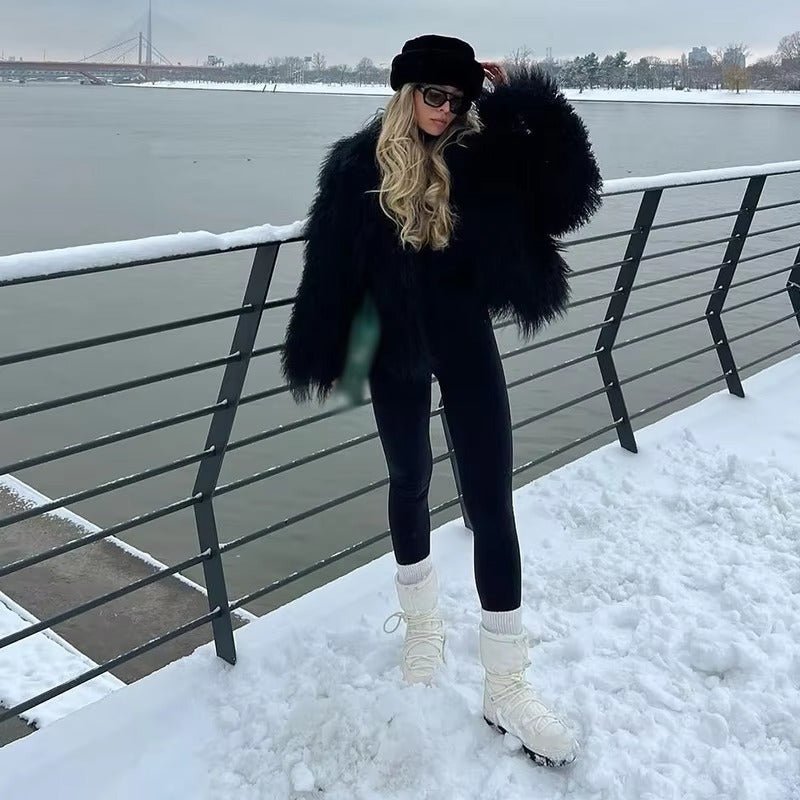 Liza Fuzzy Faux Fur Coat