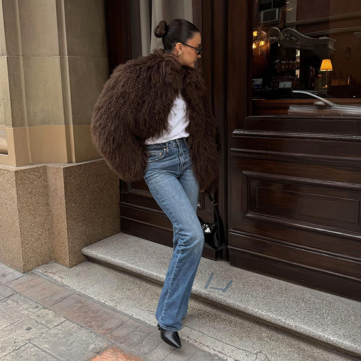 Liza Fuzzy Faux Fur Coat