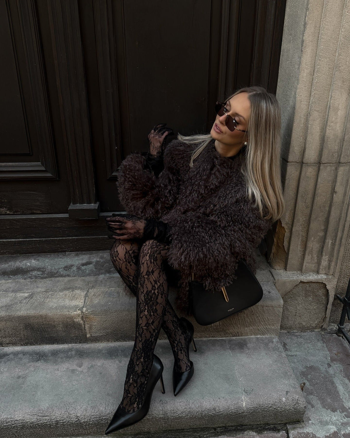Liza Fuzzy Faux Fur Coat