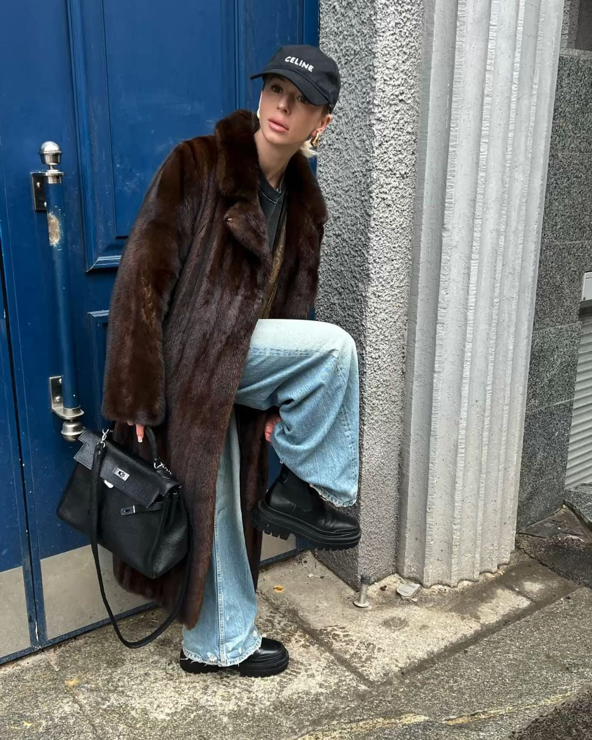 Lucie Faux Fur Maxi Coat