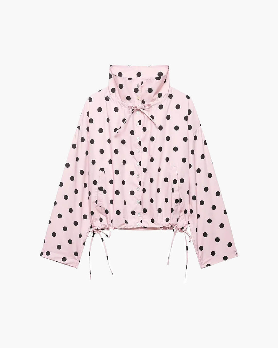 Margaret Drawstring Polka Dot Jacket