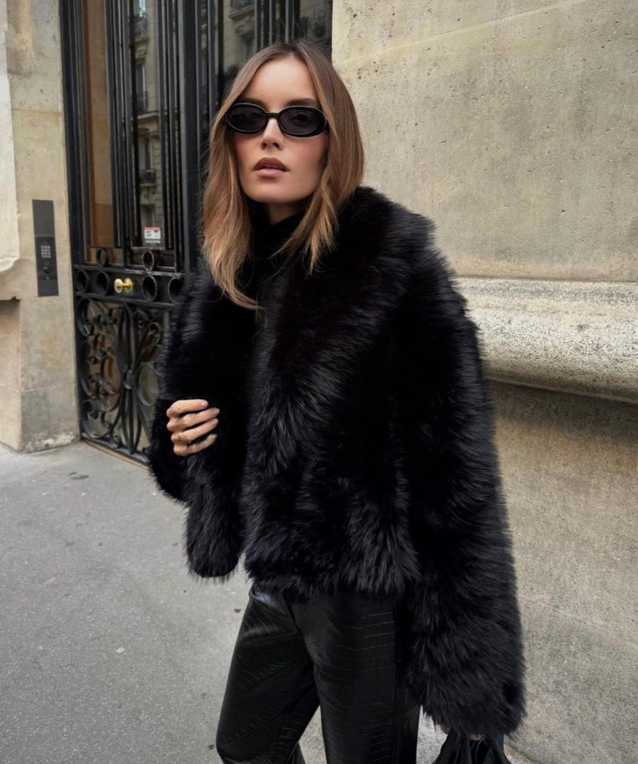 Maris Cropped Faux Fur Coat