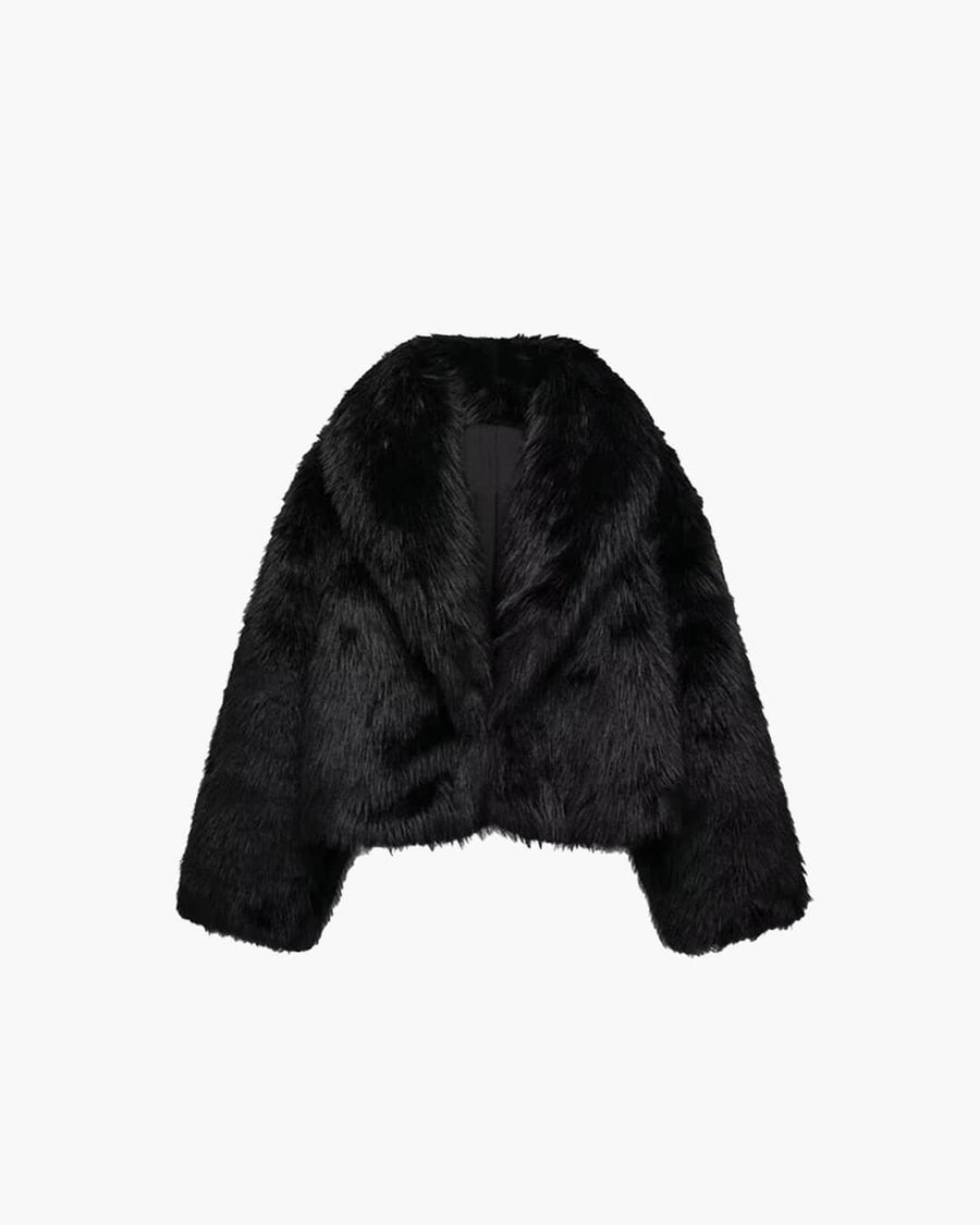 Maris Cropped Faux Fur Coat