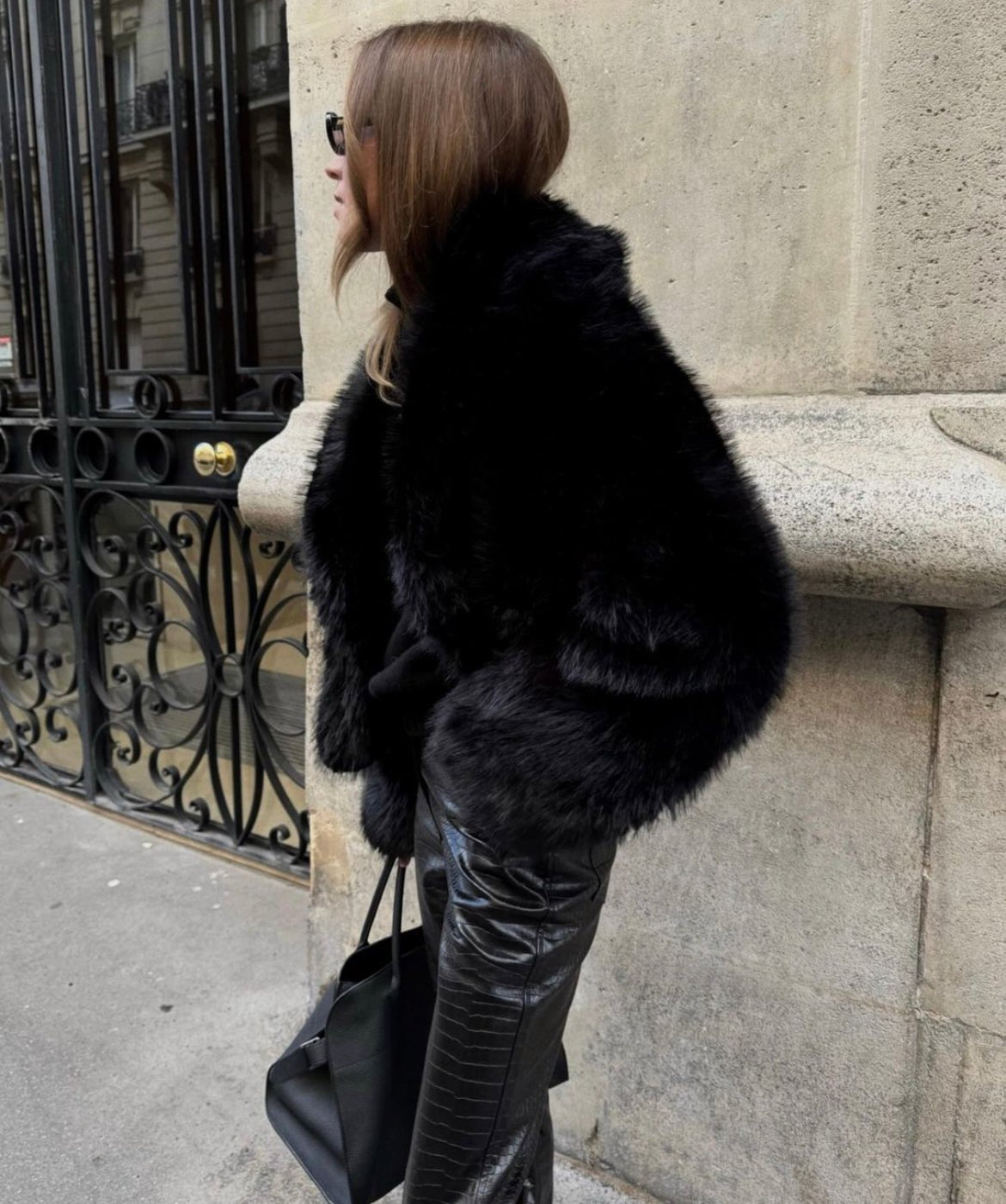 Maris Cropped Faux Fur Coat