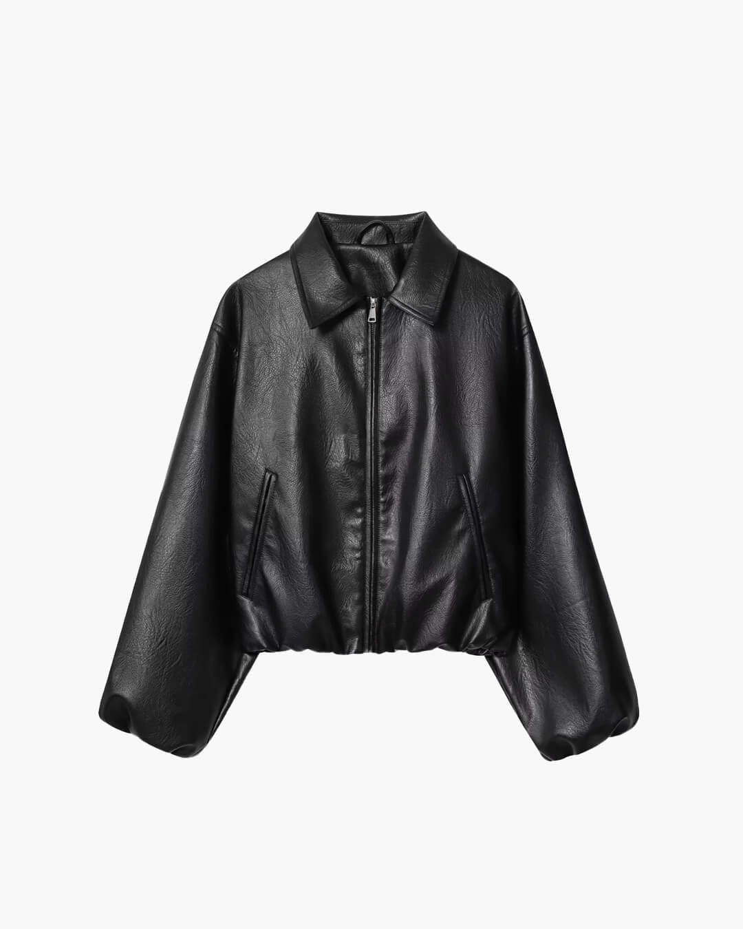 Marivic Zip Up Faux Leather Jacket