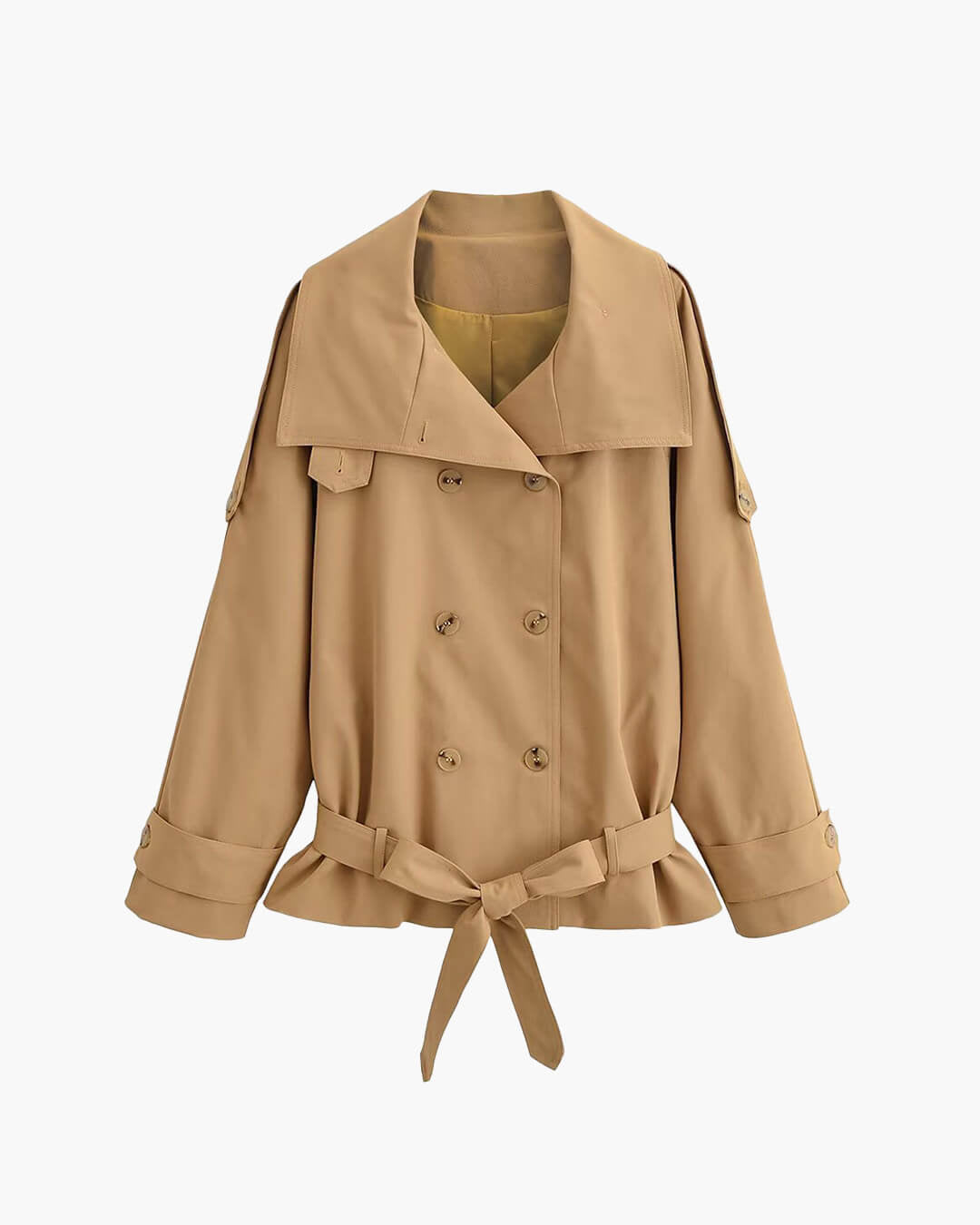 Melanie Stand Up Collar Short Trench Coat