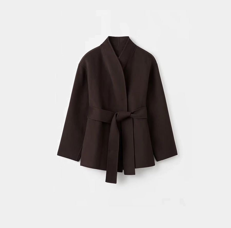 Monica Belted Oversized Wrap Coat