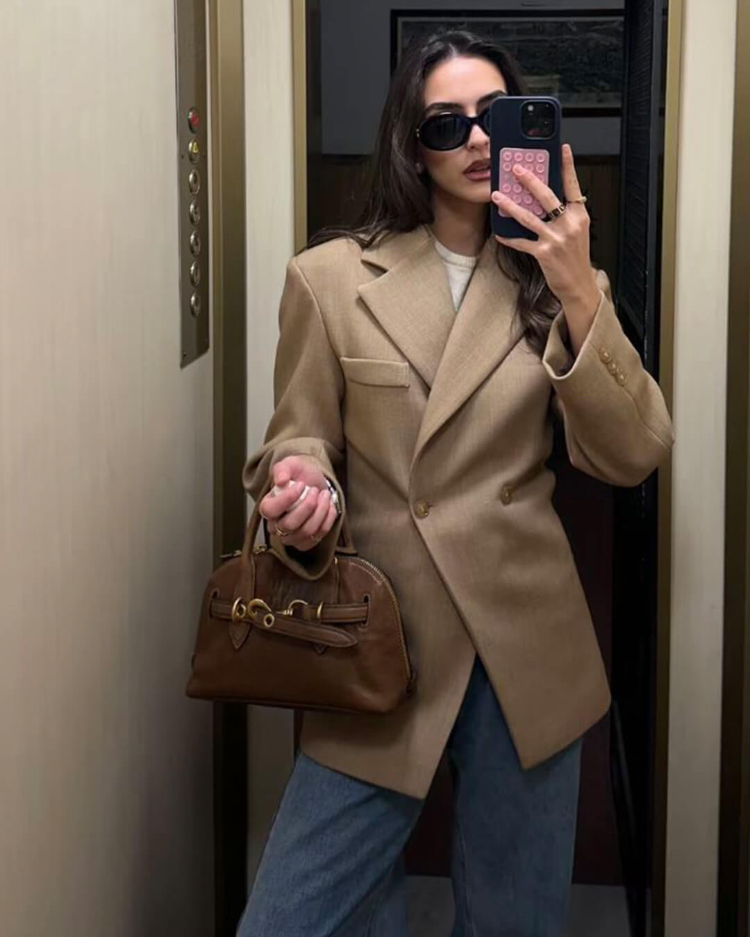 Myrna Notch Lapel Cinched Blazer