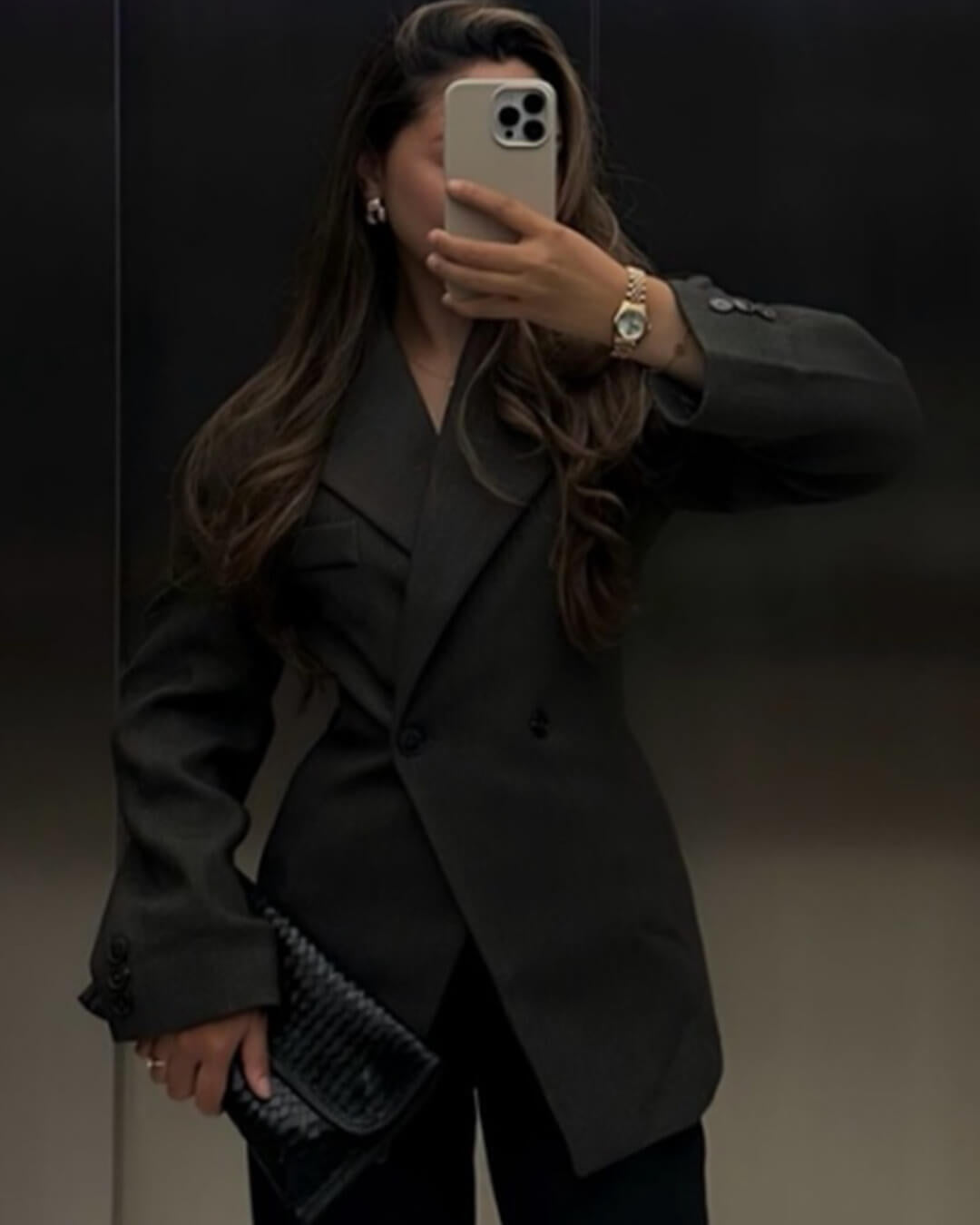Myrna Notch Lapel Cinched Blazer