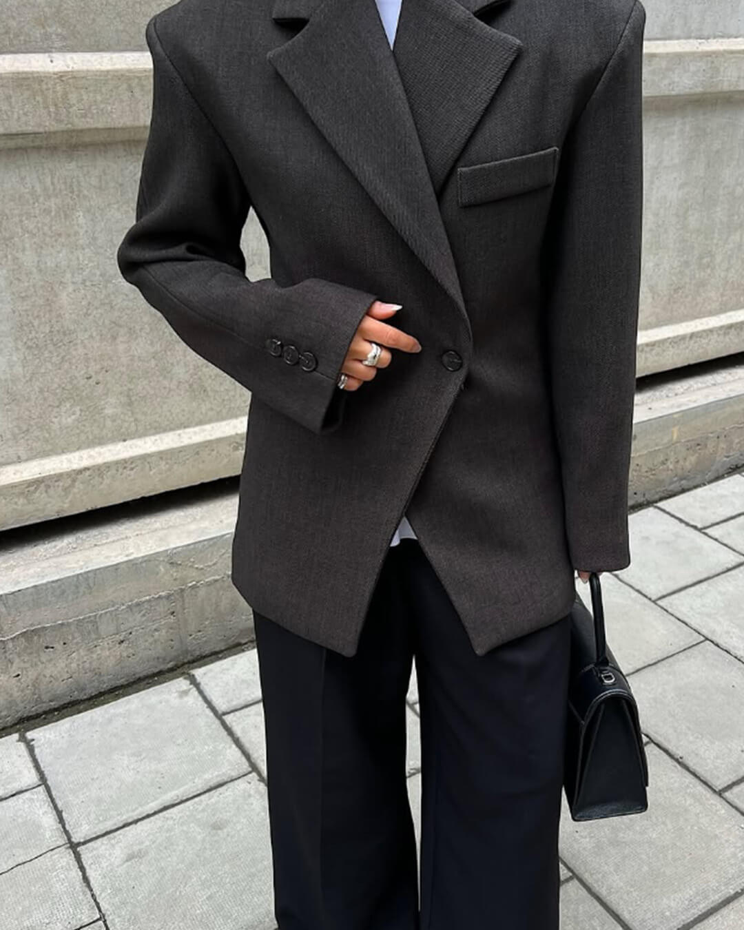 Myrna Notch Lapel Cinched Blazer