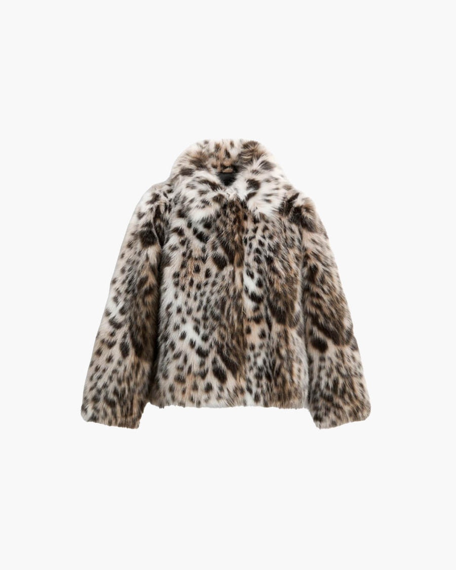 Nora Leopard Faux Fur Coat