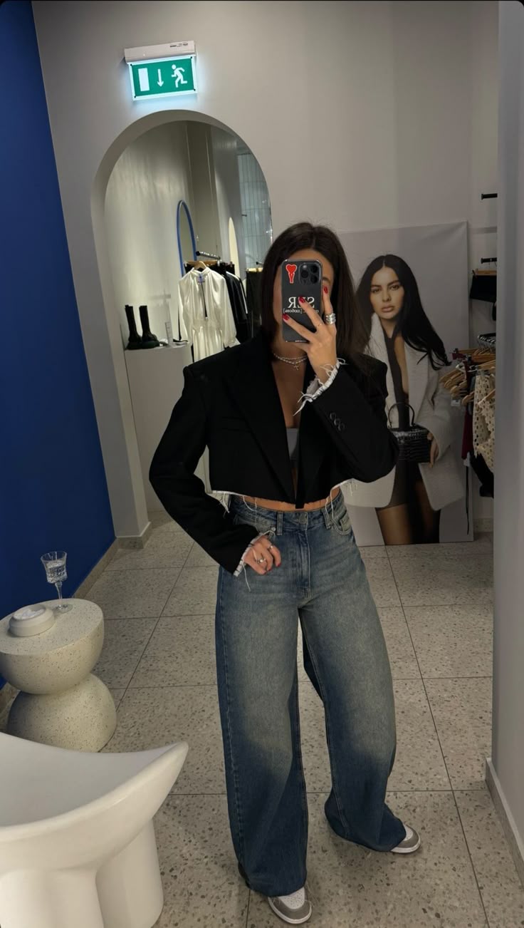 Olga Padded Cropped Suit Jacket