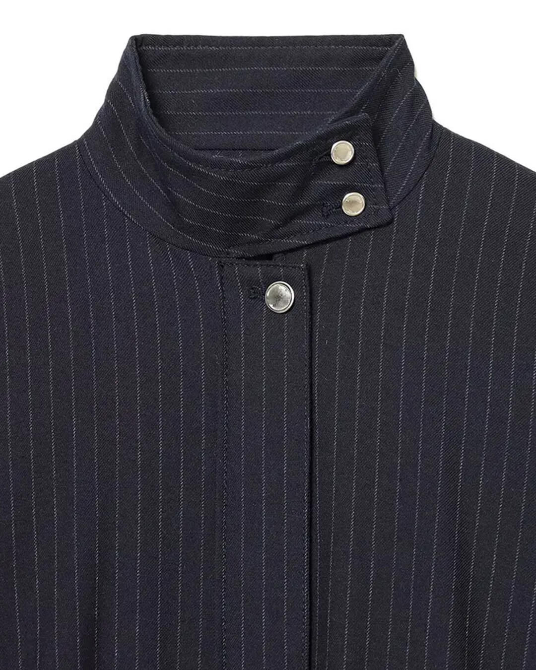 Selena Striped Stand Collar Jacket