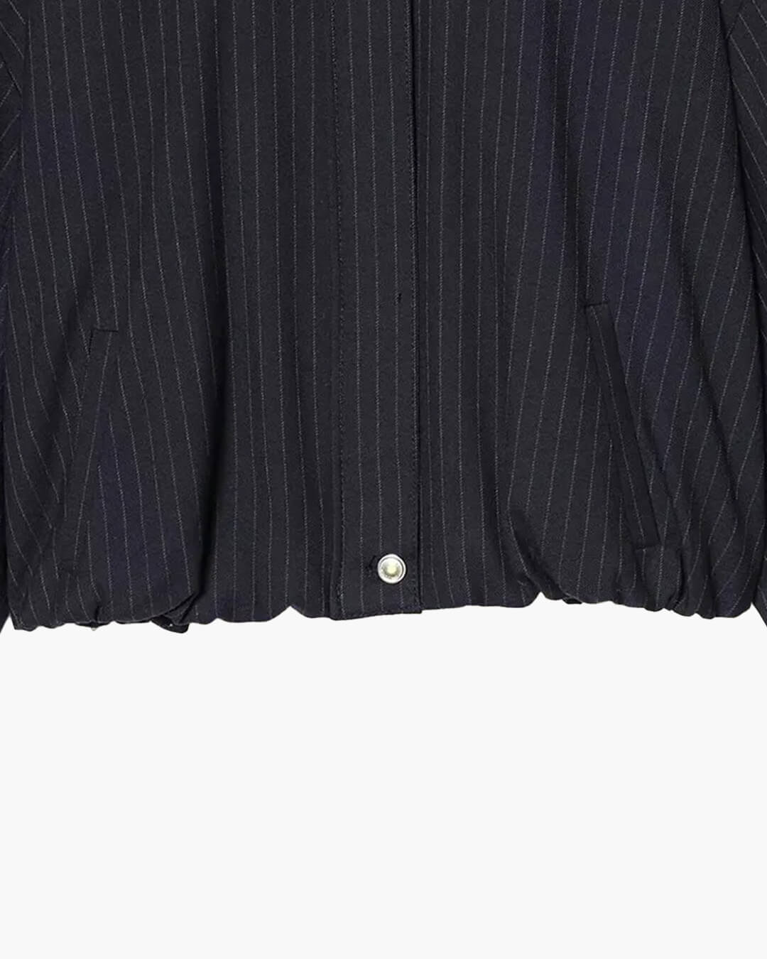 Selena Striped Stand Collar Jacket
