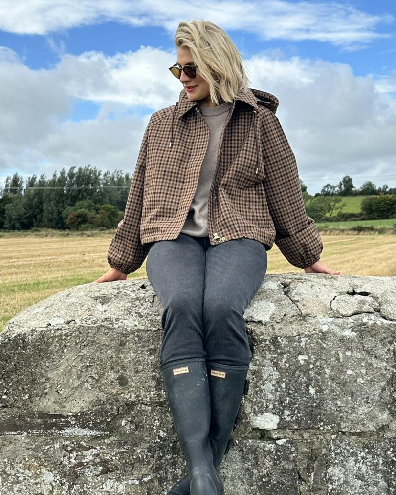 Shirley Hooded Plaid Shirt Jacket