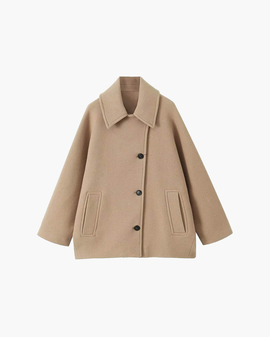 Yalena Collared Loose Coat
