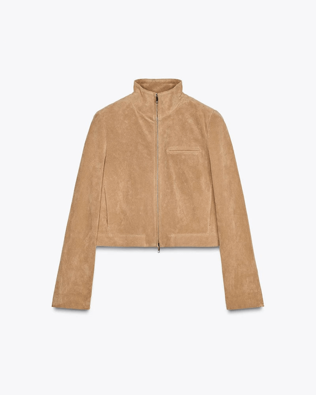 Yza Suede Cropped Bomber Jacket