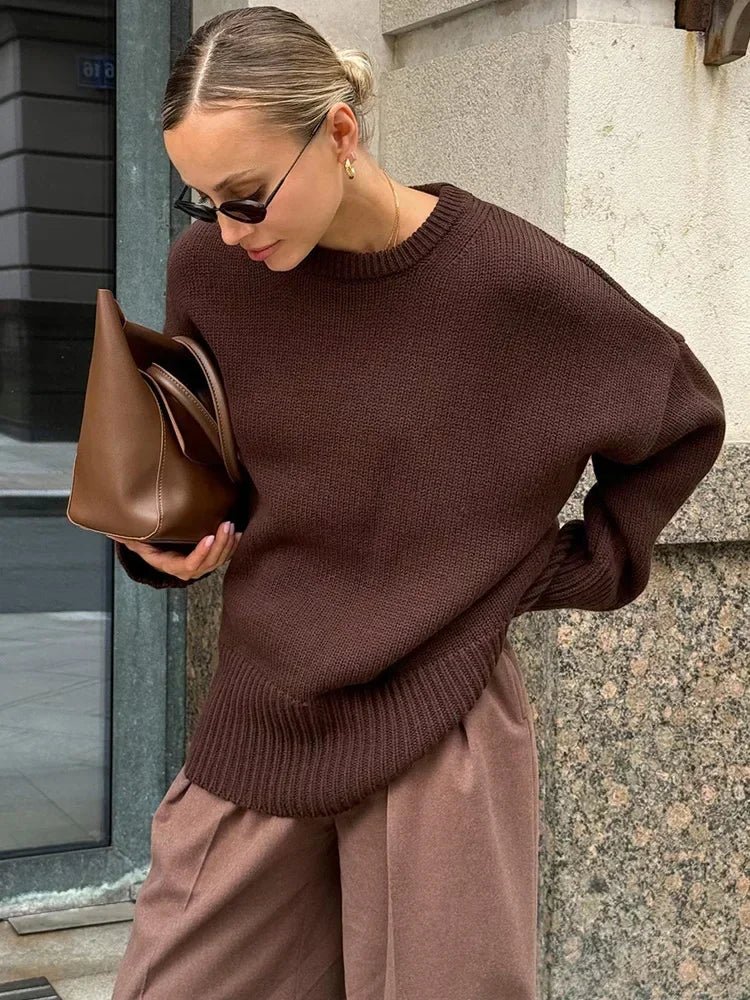 Georgette Ribbed Knit Sweater