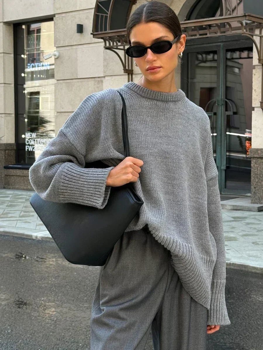 Georgette Ribbed Knit Sweater