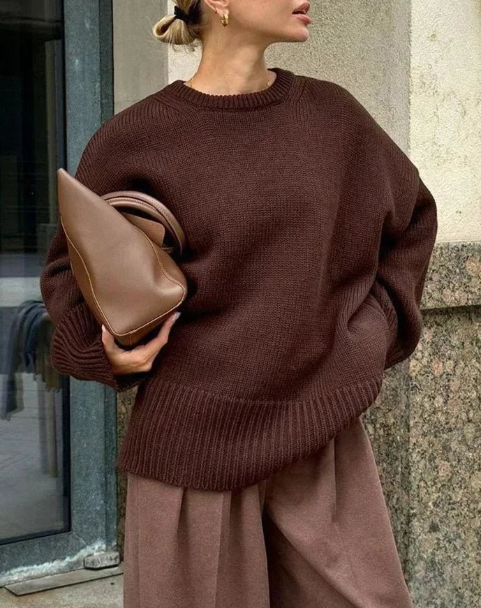 Georgette Ribbed Knit Sweater
