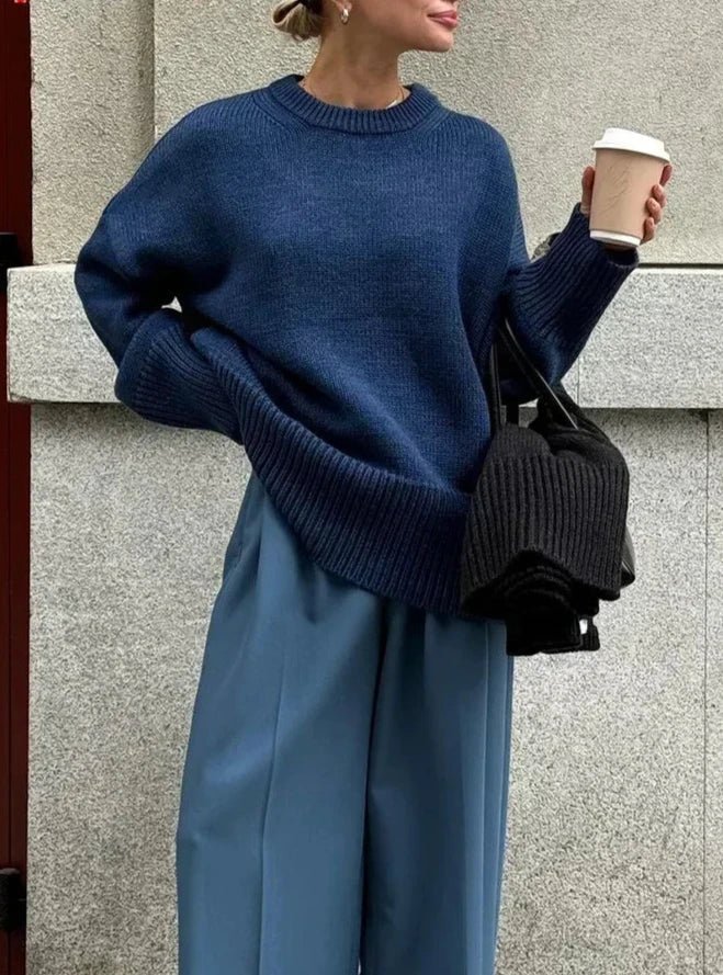 Georgette Ribbed Knit Sweater