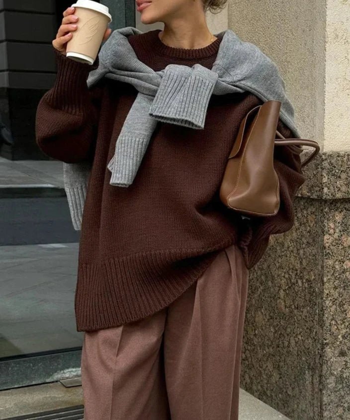 Georgette Ribbed Knit Sweater