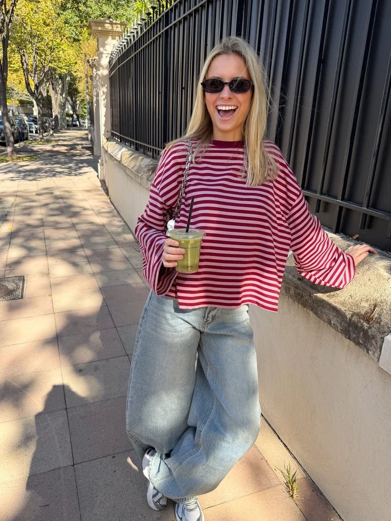 Vivien Striped Oversized Knit Sweater