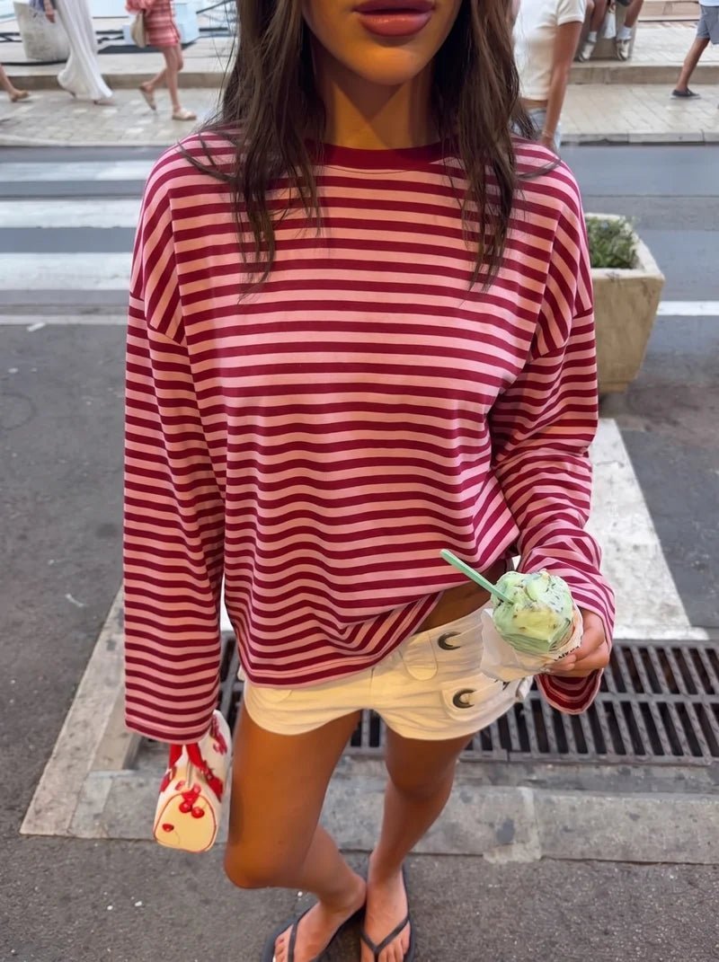 Vivien Striped Oversized Knit Sweater