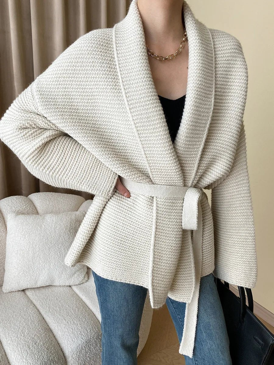 Abigail Belted Knit Cardigan