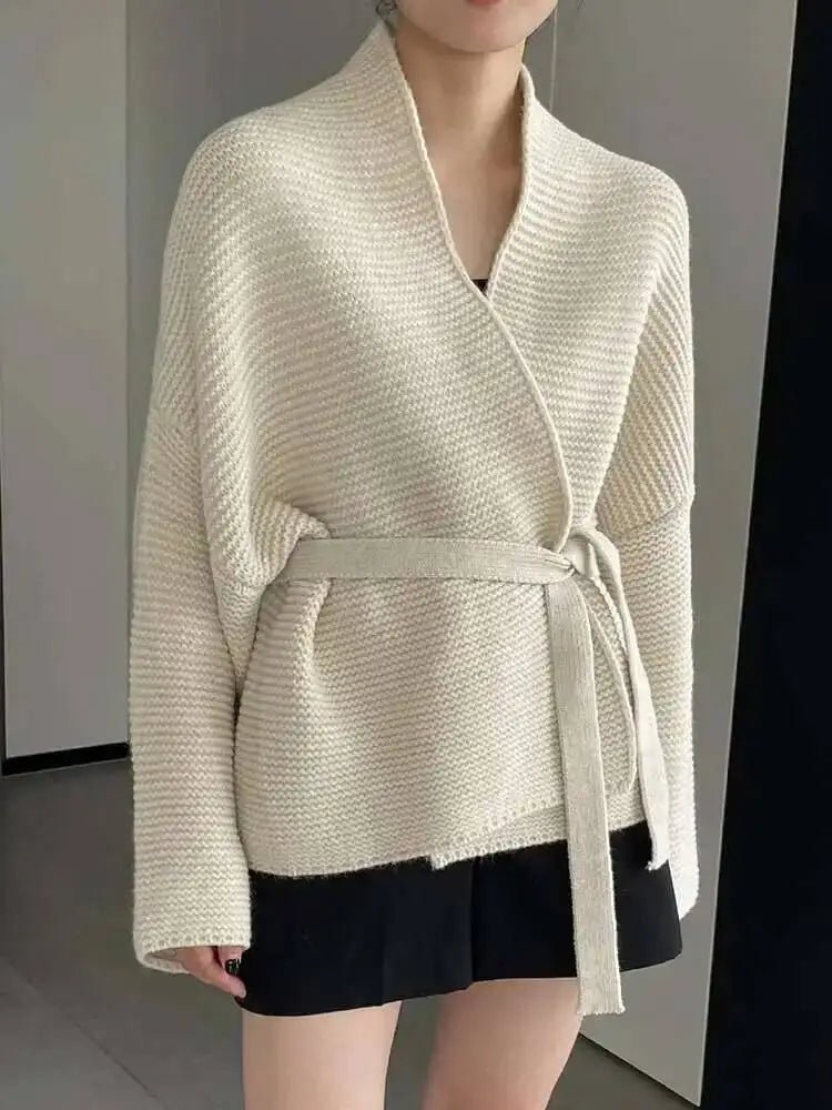 Abigail Belted Knit Cardigan