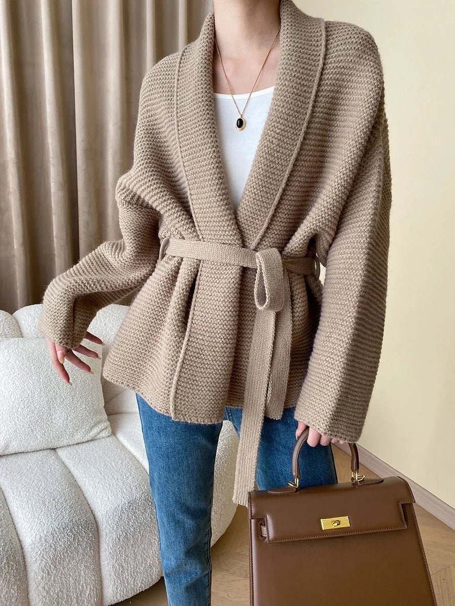 Abigail Belted Knit Cardigan