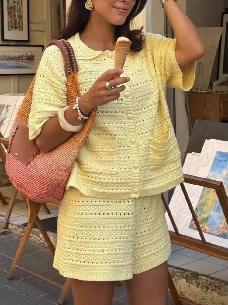 Amaia Knitted Two-Piece Summer Set