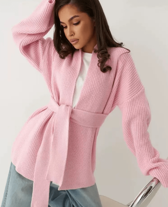 Georgine Belted Wrap Cardigan