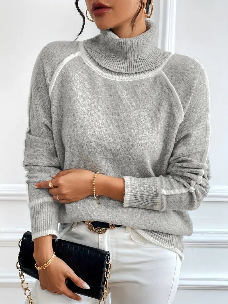 Juvy Contrasting Turtleneck Sweater