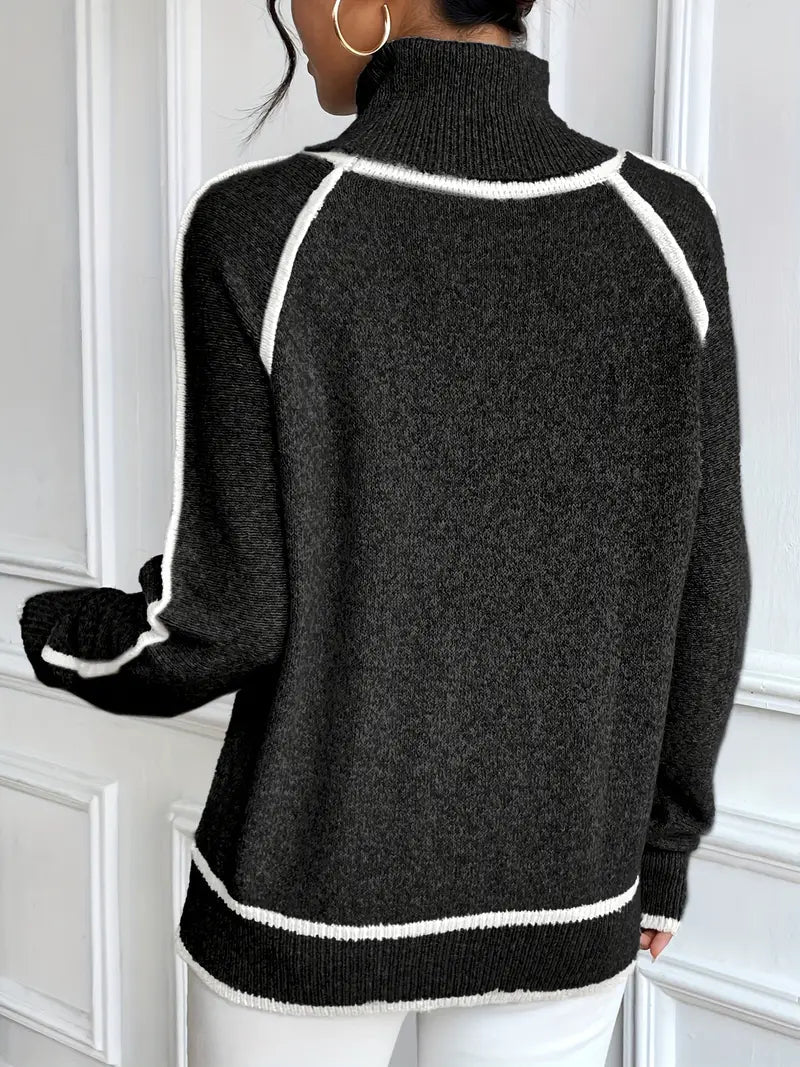 Juvy Contrasting Turtleneck Sweater