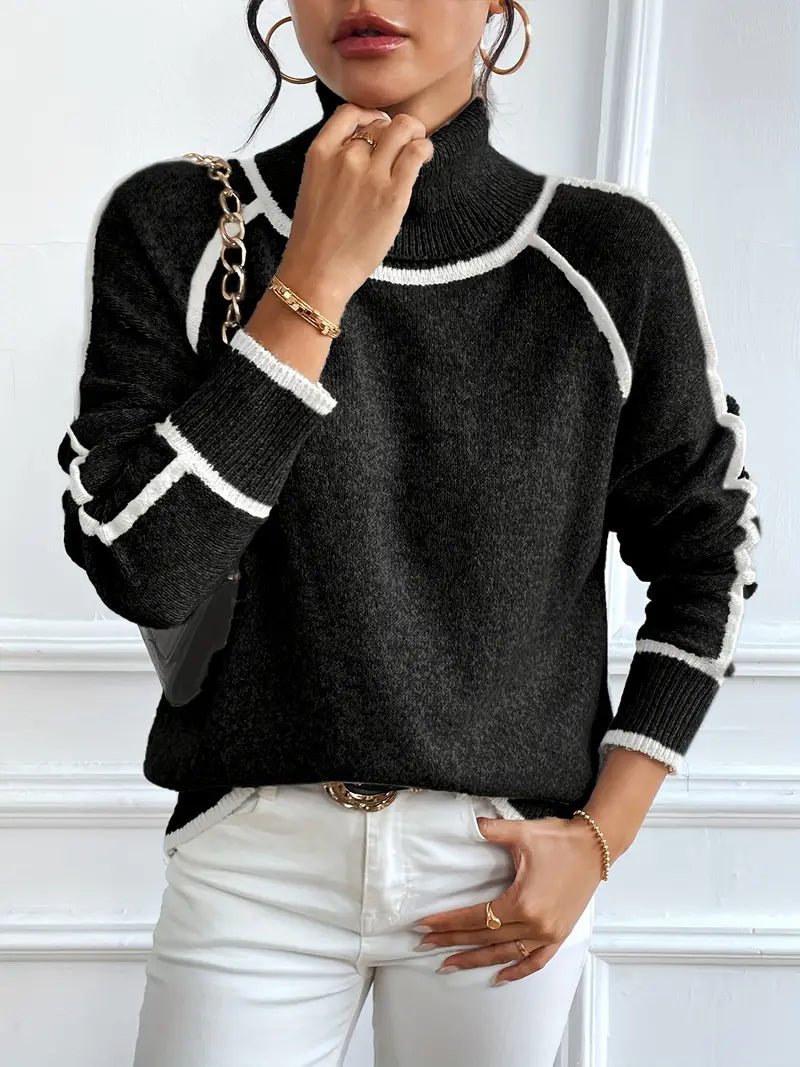 Juvy Contrasting Turtleneck Sweater