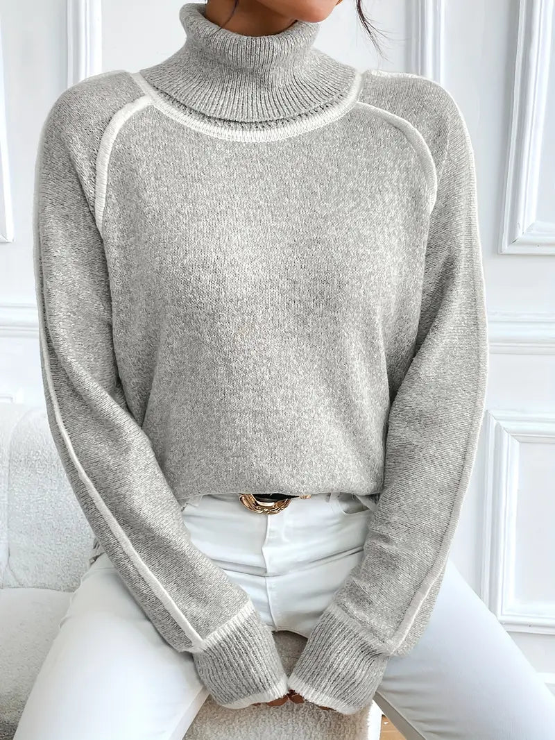 Juvy Contrasting Turtleneck Sweater