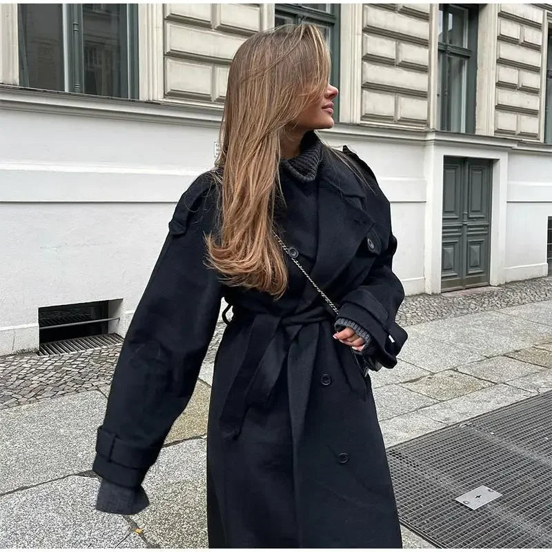 Emma Lace Up Trench Coat