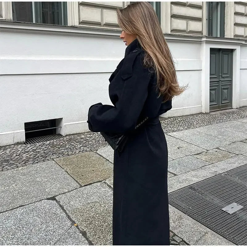 Emma Lace Up Trench Coat
