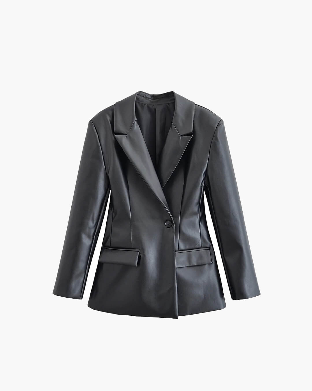 Nia Faux Leather Blazer