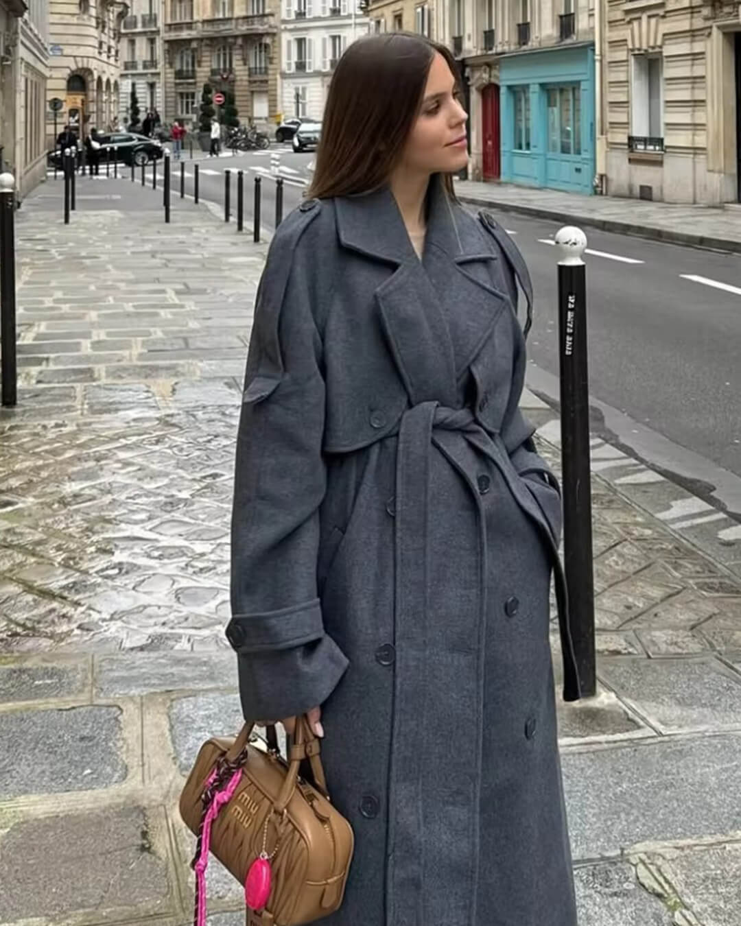 Alicia Gray Belted Long Coat